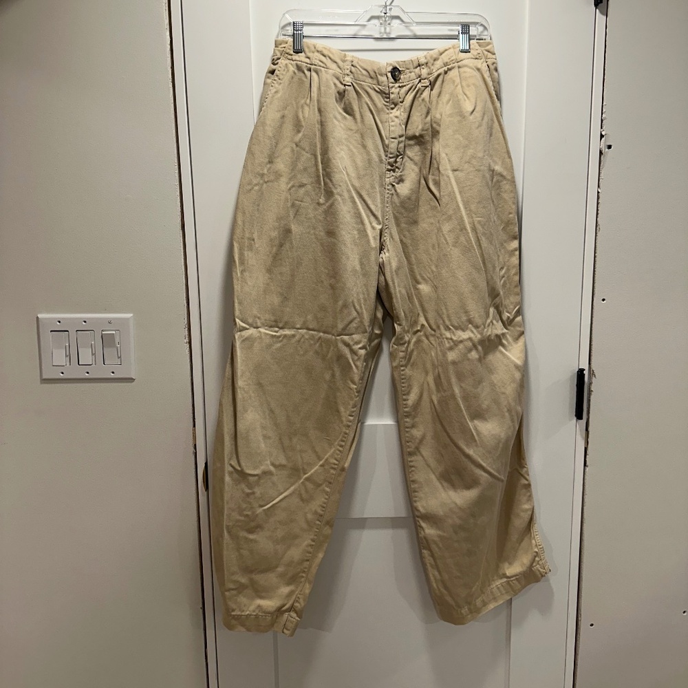 200020 Womens Chino Free People Wide Leg Tan 8 Like New